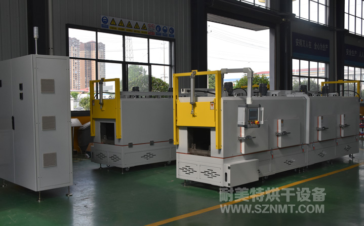 新能源汽車電機產品涂膠后膠水固化熱套冷卻通道加熱隧道爐